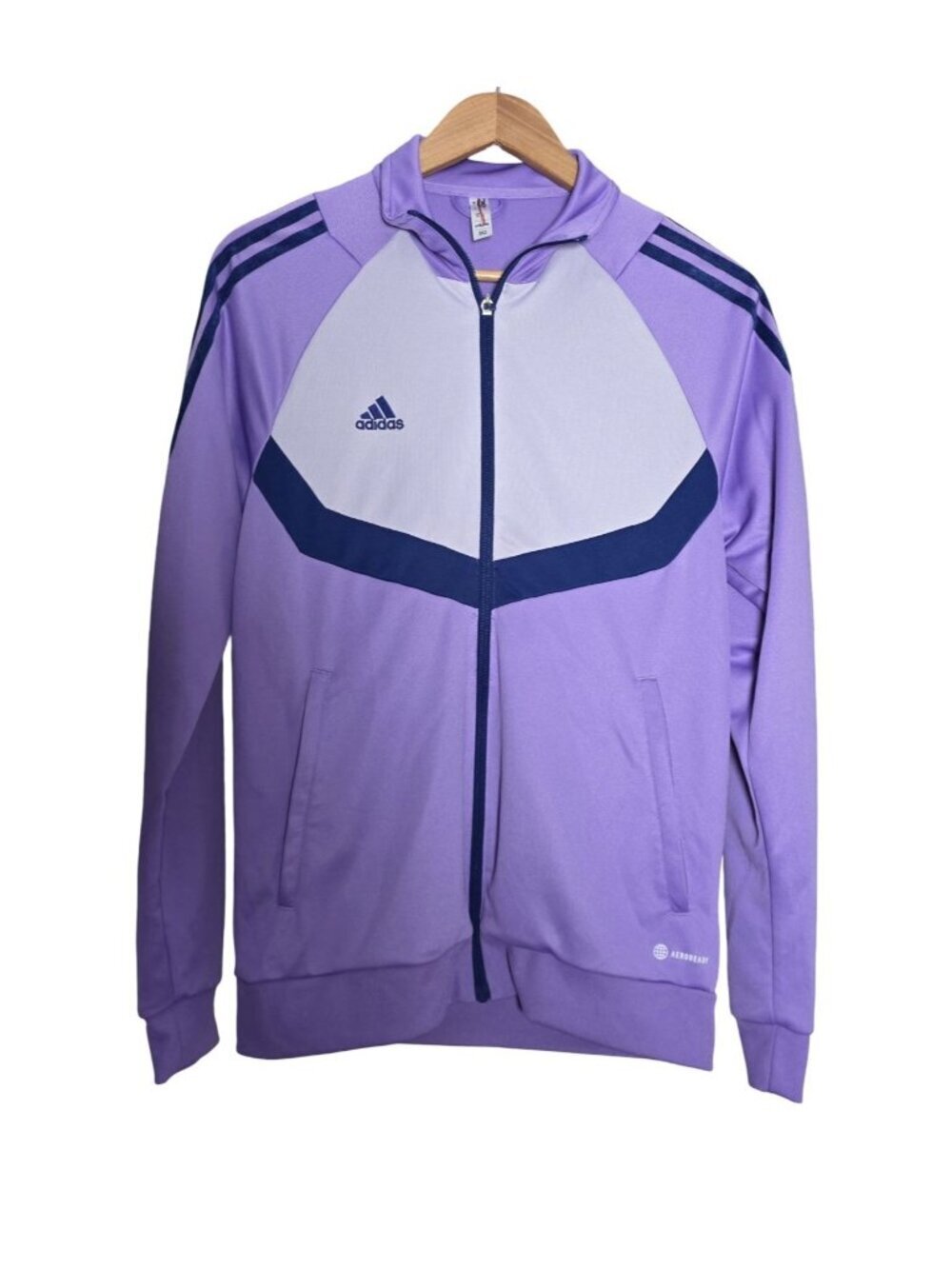 Men's - Adidas Tiro Purple Training Jacket, Size Small - Picture 2 of 7